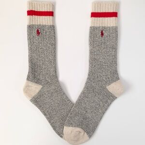Long thick wool blend ragg boot socks (vintage sock monkey style)